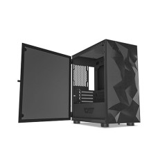 AIGO DarkFlash DLM21 Tempered Glass Micro ATX Case (Black)